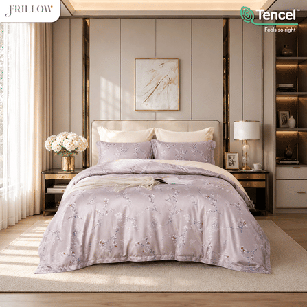 ปลอกผ้านวม 100X90 นิ้ว FRILLOW TENCEL™ 1180TC สี LADY FREESIA_2